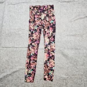 Lululemon Leggings Womens 2 Fast Free High Rise 25" Stencil Blossom Red Multi